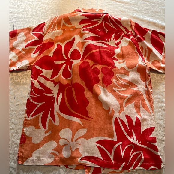 Tommy Bahama - Men's Large (L) short sleeve button down 100% linen shirt floral - Picture 2 of 4